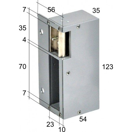 Gâche électrique FEB reversible verticale