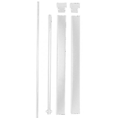 Kit rallonge tringles pour porte 3m blanc