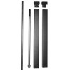 Kit rallonge tringles pour porte 3m MARRON pour serrure BELUGA TARGA et HORGA