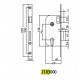 Serrure pour cylindre européen MULTIBAT à fouillot axe 40 mm