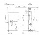 Serrure pour cylindre européen METALUX pêne dormant seul petit coffre axe 24,5 mm