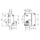 Serrure 3 points pour cylindre européen BELUGA A2P* verticale fouillot marron gauche