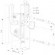 Serrure pour portail coulissant LOCINOX LSKZ U2 pêne 50 mm