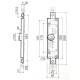 Serrure persienne 2 points PREFER 155x41