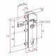 Serrure de portail à encastrer axe 30 mm TIRARD