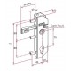 Serrure de portail à encastrer axe 40 mm TIRARD