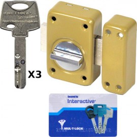 Verrou mul-t-lock Interactif à bouton 45 mm