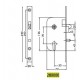 Serrure pour cylindre européen MULTIBAT à mentonnet axe 50 mm