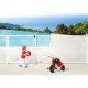 Serrure pour portillon de piscine sécurité enfant Twist40 blanc