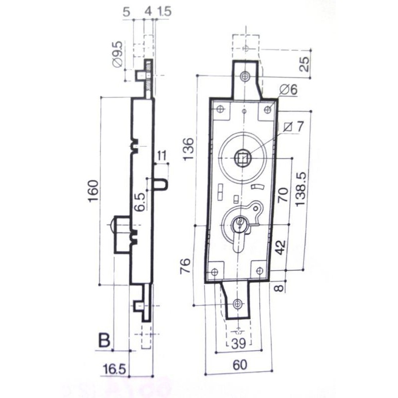 Serrure porte de garage basculante PREFER 2 points horizontaux