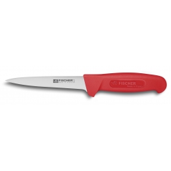 Couteau desosseur 14 cm manche rouge