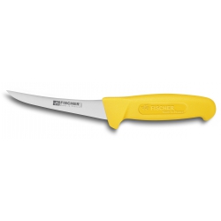 Couteau desosseur courbe lame 13 cm manche jaune