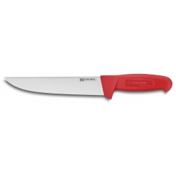 Couteau boucher lame 20 cm manche rouge