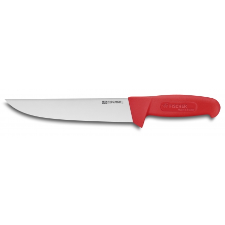 Couteau boucher lame 20 cm manche rouge