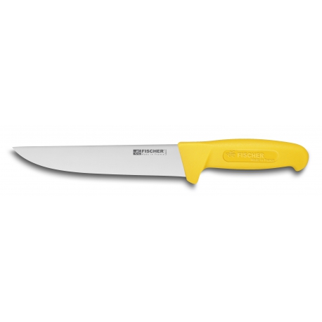 Couteau boucher lame 23 cm manche jaune