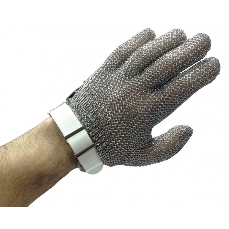 Gant cotte maille anti coupure inox blanc Taille S