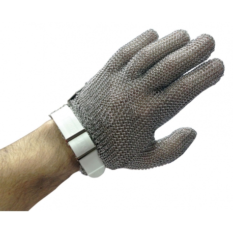 Gants cotte de maille gris résistants aux coupures