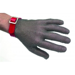 Gant de protection cotte maille anti coupure inox rouge Taille M