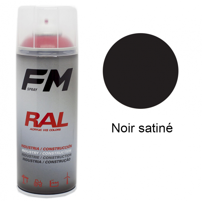 Bombe peinture Haute Température 400ml noir