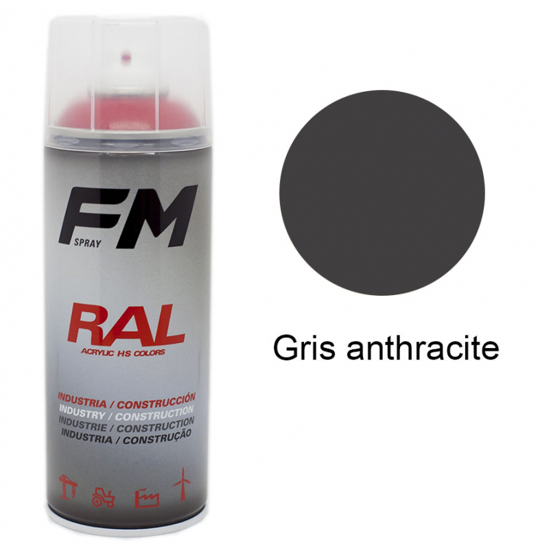 Bombe de peinture Haute Température Gris Anthracite - 400ml