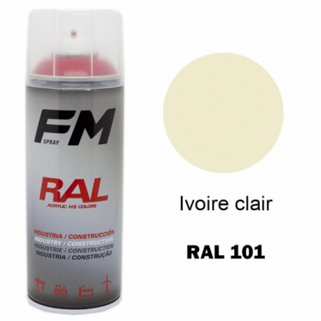 Bombe de peinture RAL 1015 Ivoir clair - 400ml