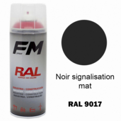 Bombe de peinture RAL 9017 Noir mat - 400ml