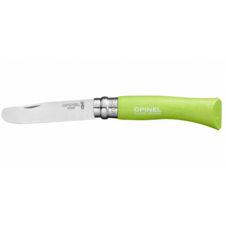 OPINEL BOUT ROND N°7 VERT POMME