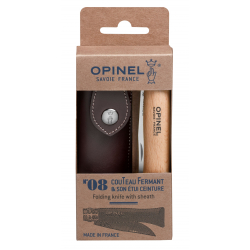 OPINEL INOX N°8 HETRE + GAINE