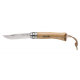 OPINEL INOX N°7 HETRE + lien cuir