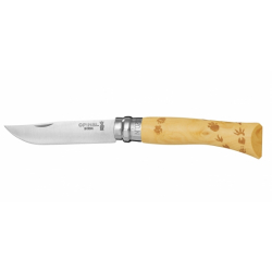 OPINEL N°7 MCHE BUIS decor EMPREINTES