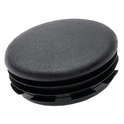 Embout à ailettes rond plastique Noir intérieur 20 mm 