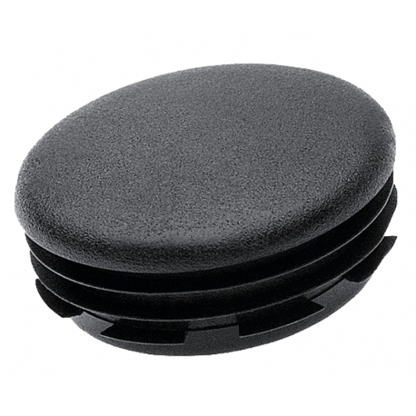 Embout à ailettes rond plastique Noir intérieur 40 mm 