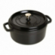 COCOTTE RONDE 22 CM NOIR MAT