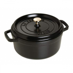 COCOTTE RONDE 22 CM NOIR MAT