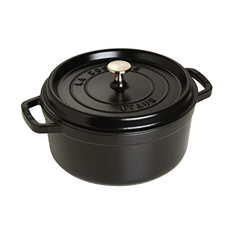 COCOTTE RONDE 22 CM NOIR MAT