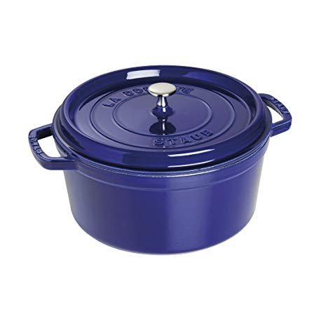 COCOTTE RONDE 24 CM MAJOLIQUE BLEU INTENSE