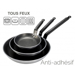 Poêle Wok en acier inoxydable 430, poêle épaisse faite à la main