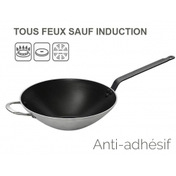 WOK ANTI-ADHESIF CHOC 32