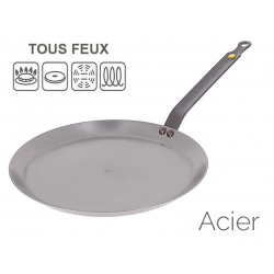 POELE A CREPE MINERAL B ELEMENT EN TOLE D ACIER 24CM