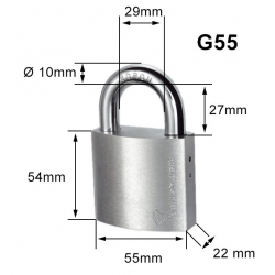 Cadenas 7x7 G55 sans protecteur