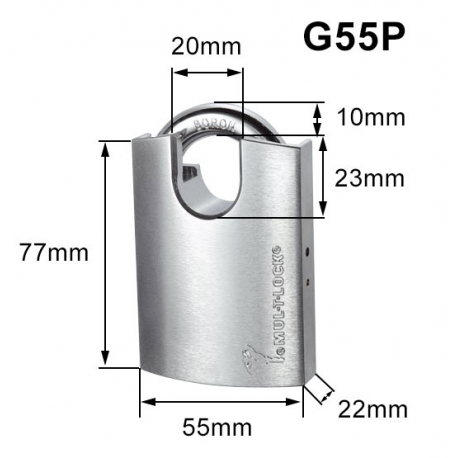 Cadenas 7x7 G55 avec protecteur