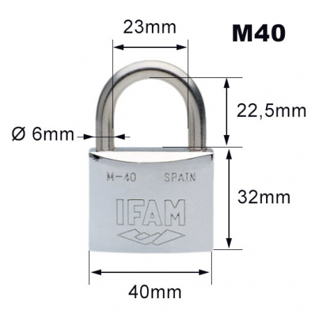 Cadenas marine m-40mm s'entrouvrant