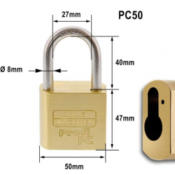 Cadenas 50 mm pour 1/2 cyl (livre sans cyl)