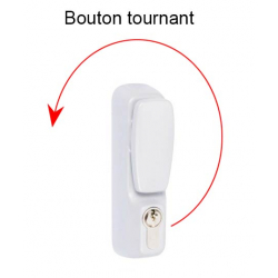 Ensemble bouton cylindre, grand modèle blanc