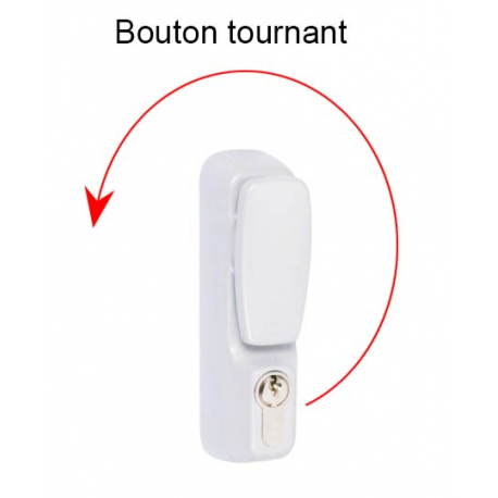 Ensemble bouton cylindre, grand modèle blanc