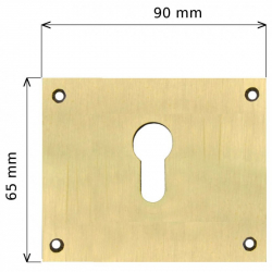 Entrée laiton 65x90mm