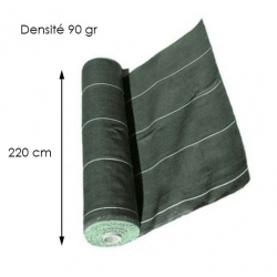 Toile de paillage vert 2,20m densité 86gr