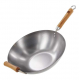 Wok tole en acier blanc de 36 cm