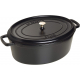 COCOTTE OVALE 27 CM NOIR MAT