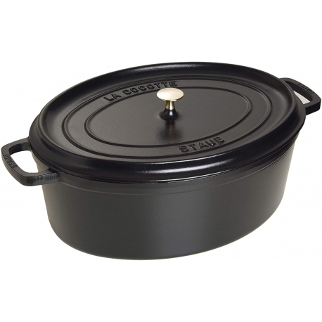 COCOTTE OVALE 31 CM NOIR MAT